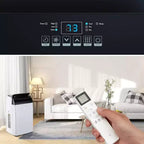 GustoWave 14000 BTU Air Conditioner with Remote Control, Portable AC Unit for Rooms up to 750 Sq.ft, White/Black