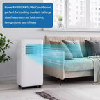 GustoWave 10000 BTU Portable Air Conditioner for Room up to 450 Sq. Ft. with 24H Timer, Sleep Mode