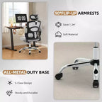 Silla de oficina ergonómica de malla con respaldo alto, reposacabezas y soporte lumbar, silla de escritorio giratoria ajustable para oficina en casa