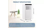 GustoWave 10000 BTU Portable AC 3-in-1 Cooling Dehumidifier Sleep Remote Quiet Black Panel Bedroom Office Apartment