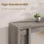 Mesa Consola de Entrada de Granja de 70.9 Pulgadas - Mesa Larga de Sofá Detrás del Sofá, Mesa de Entrada para Decoración de Sala de Estar y Vestíbulo, Nogal