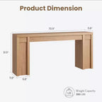Mesa Consola de Entrada de Granja de 70.9 Pulgadas - Mesa Larga de Sofá Detrás del Sofá, Mesa de Entrada para Decoración de Sala de Estar y Vestíbulo, Nogal
