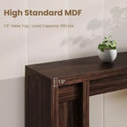 Mesa Consola de Entrada de Granja de 70.9 Pulgadas - Mesa Larga de Sofá Detrás del Sofá, Mesa de Entrada para Decoración de Sala de Estar y Vestíbulo, Nogal