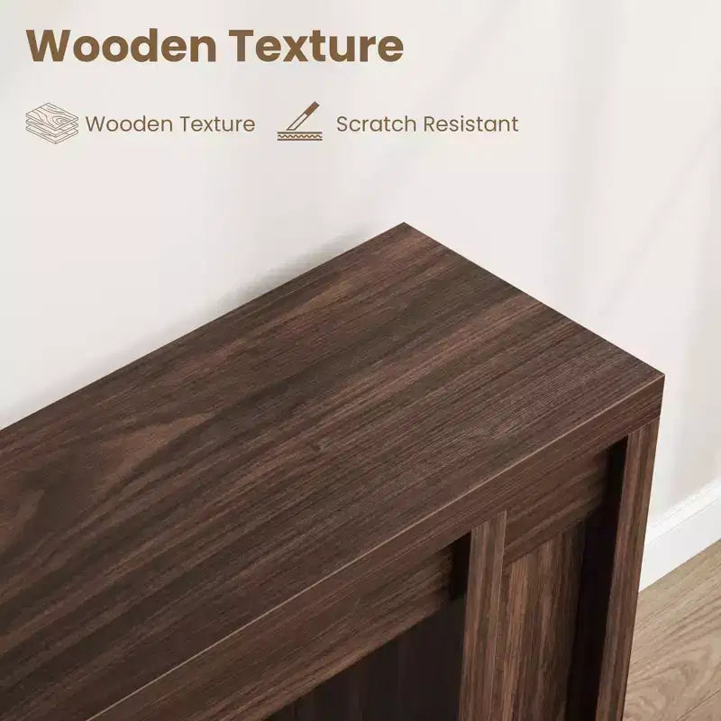 Mesa Consola de Entrada de Granja de 70.9 Pulgadas - Mesa Larga de Sofá Detrás del Sofá, Mesa de Entrada para Decoración de Sala de Estar y Vestíbulo, Nogal