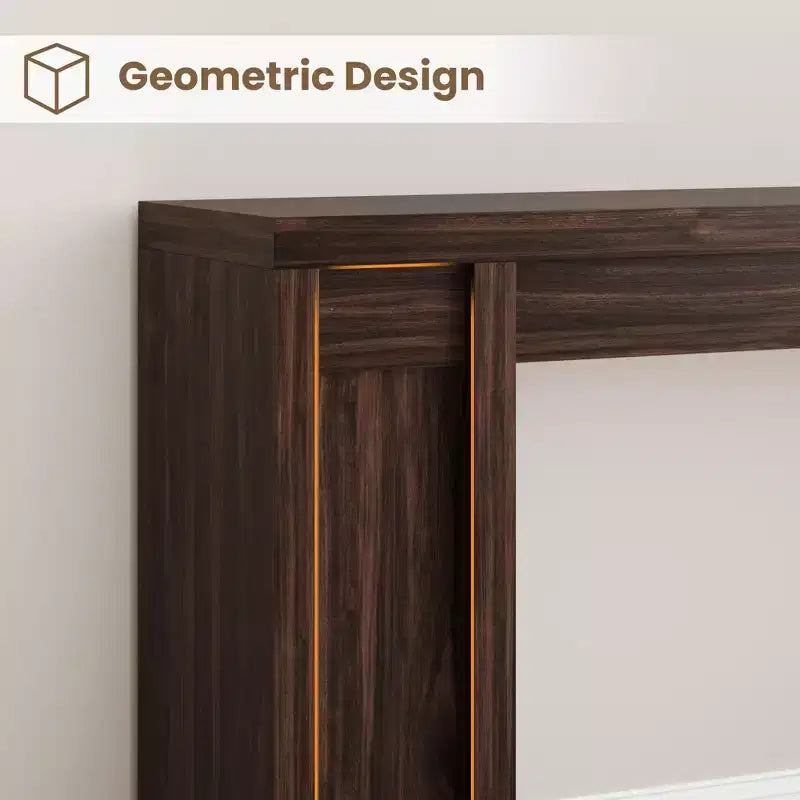Mesa Consola de Entrada de Granja de 70.9 Pulgadas - Mesa Larga de Sofá Detrás del Sofá, Mesa de Entrada para Decoración de Sala de Estar y Vestíbulo, Nogal