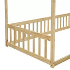 Cama baja Luxystar Twin Canopy con estructura y valla