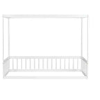 Cama baja Luxystar Twin Canopy con estructura y valla