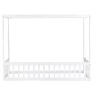 Cama baja Luxystar Twin Canopy con estructura y valla
