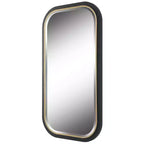Espejo de Pared Rectangular Uttermost Nevaeh Oro Negro 23 1/4 x 43 1/4