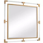 Espejo de pared cuadrado Uttermost Balkan Metallic Gold Leaf de 40