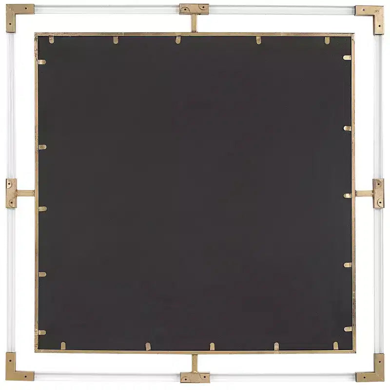 Espejo de pared cuadrado Uttermost Balkan Metallic Gold Leaf de 40