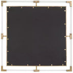 Espejo de pared cuadrado Uttermost Balkan Metallic Gold Leaf de 40