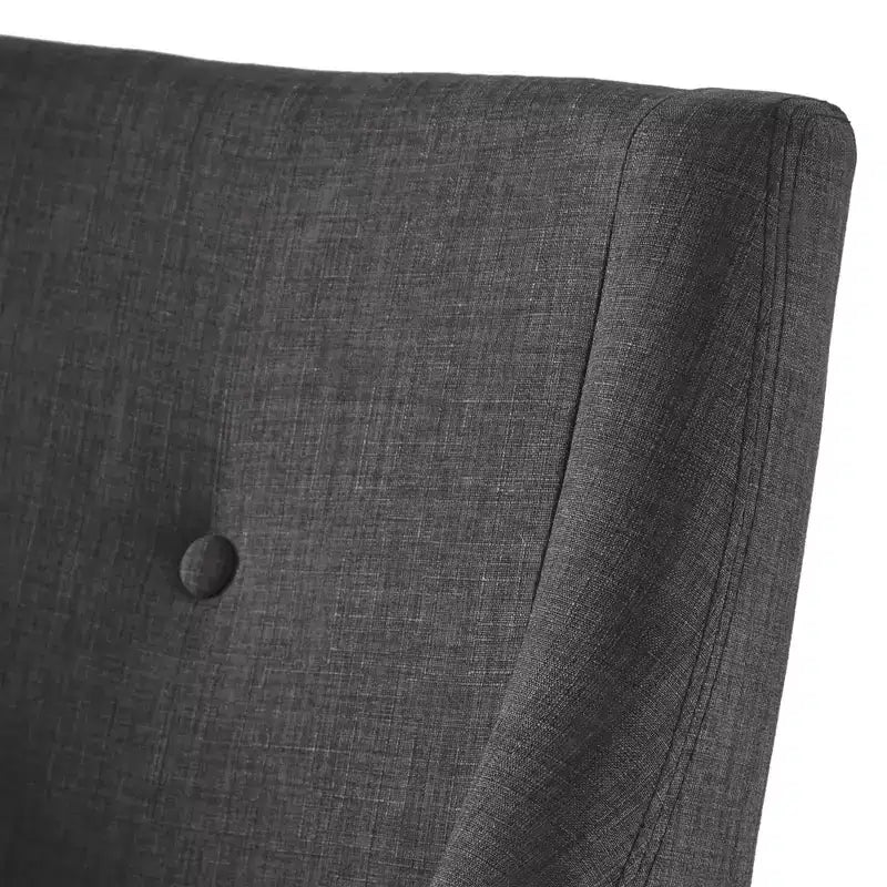 Juego de 2 sillas de comedor de lino con brazos inclinados y botones capitoné Amiford - iNSPIREQ