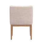 Juego de 2 sillas de comedor de lino con brazos inclinados y botones capitoné Amiford - iNSPIREQ
