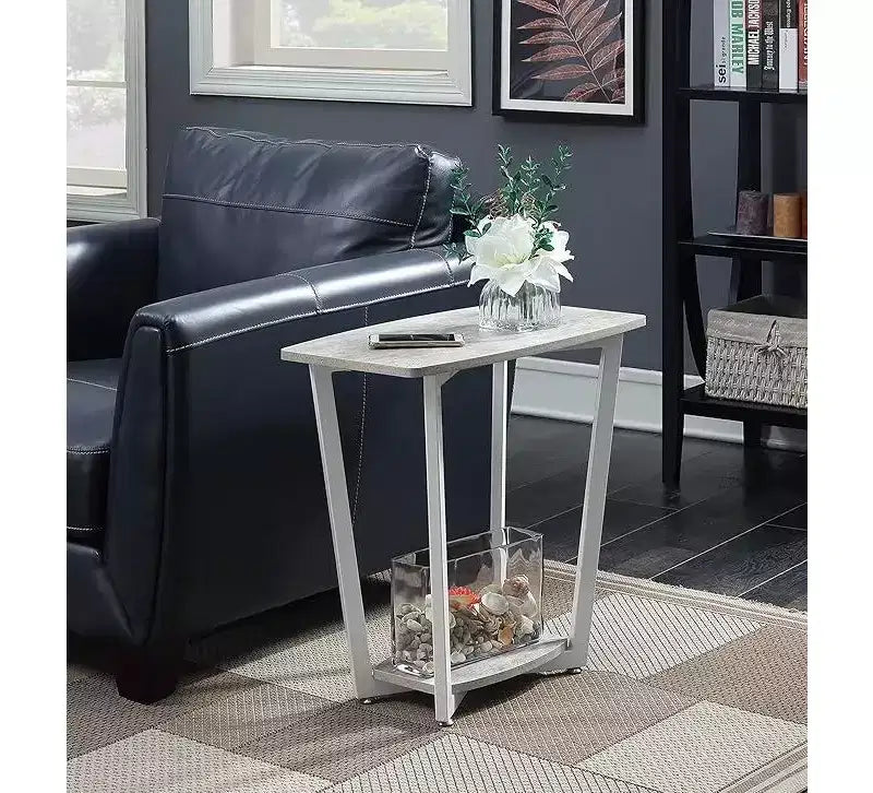 Mesa auxiliar HomeStock rectangular de metal, 1 pieza