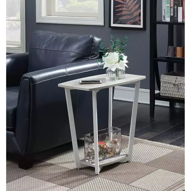 Mesa auxiliar HomeStock rectangular de metal, 1 pieza