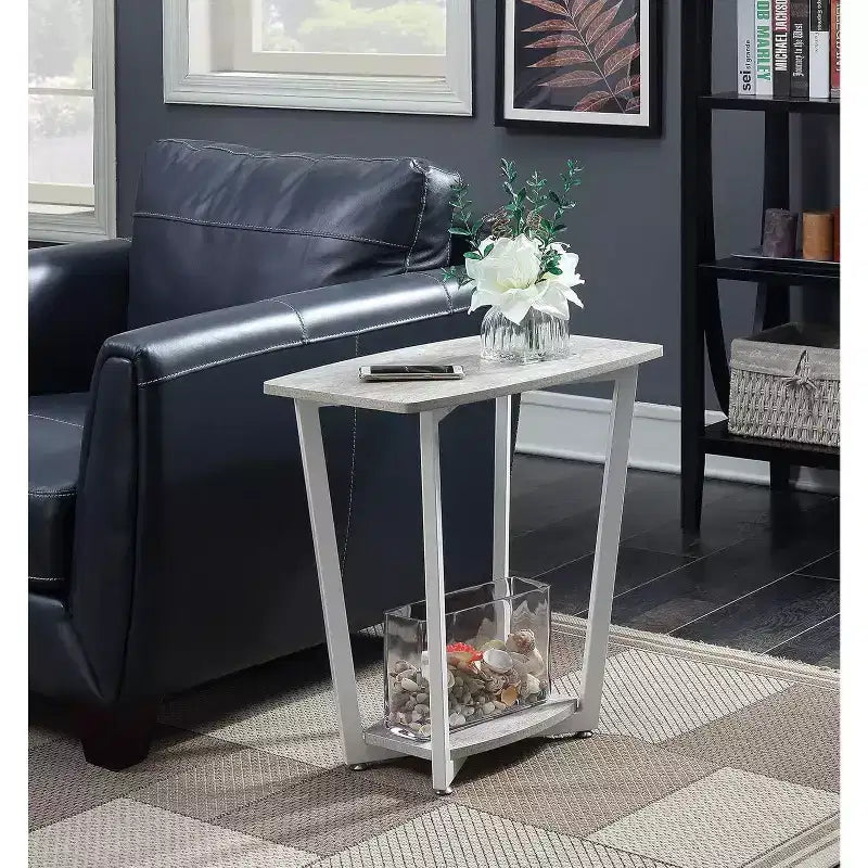 Mesa auxiliar HomeStock rectangular de metal, 1 pieza