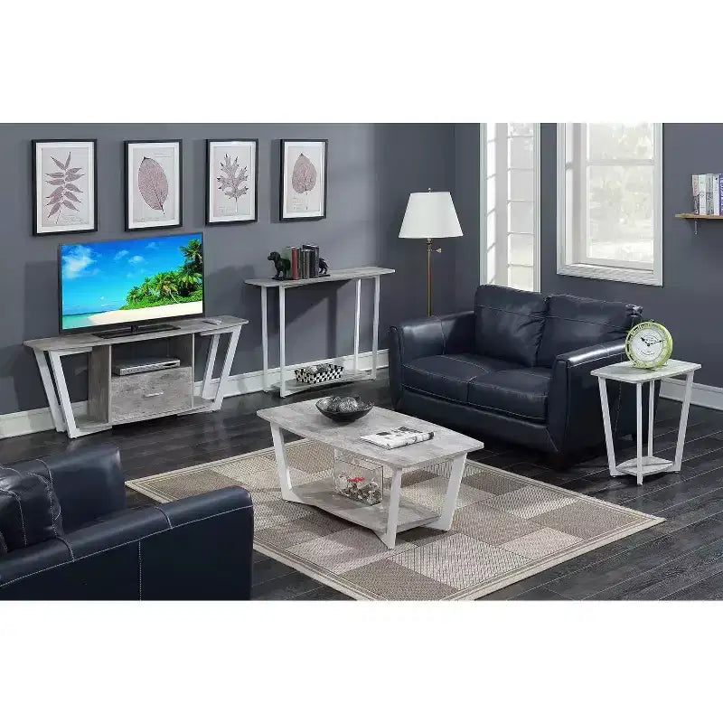 Mesa auxiliar HomeStock rectangular de metal, 1 pieza