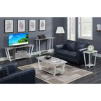 Mesa auxiliar HomeStock rectangular de metal, 1 pieza