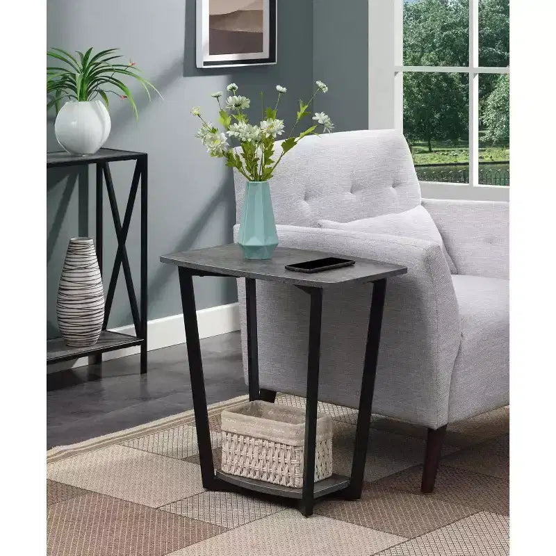 Mesa auxiliar HomeStock rectangular de metal, 1 pieza