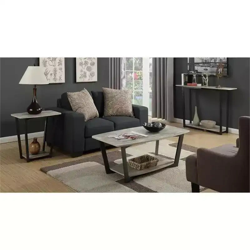 Mesa auxiliar HomeStock rectangular de metal, 1 pieza