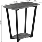 Mesa auxiliar HomeStock rectangular de metal, 1 pieza