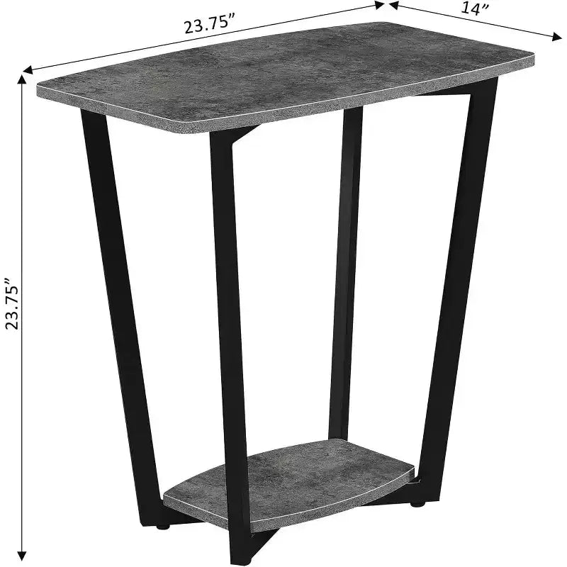 Mesa auxiliar HomeStock rectangular de metal, 1 pieza