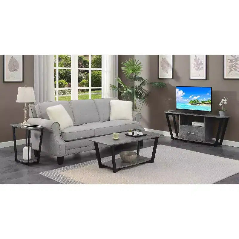 Mesa auxiliar HomeStock rectangular de metal, 1 pieza