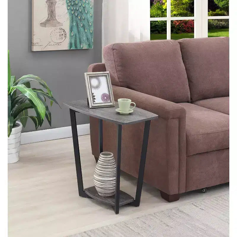 Mesa auxiliar HomeStock rectangular de metal, 1 pieza