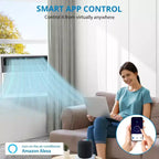 Acekool 8,000 BTU Window Air Conditioner, U-Shaped Quiet AC Unit with Dehumidifier & Fan, Cools Up to 370 Sq Ft, Remote, Easy Install