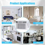 Acekool 12,000 BTU Window Air Conditioner, WiFi Smart AC Unit with Remote, 3-in-1 Cooling Dehumidifier Fan, 4 Fan Speeds