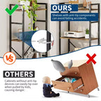 Estantería, Librería de Triple Estante de 5 Niveles, Estantería Ancha, Unidad de Estantería de Madera Rústica, para tu Dormitorio, Sala de Estar, Estantería para el Hogar y la Oficina