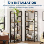 Estantería, Librería de Triple Estante de 5 Niveles, Estantería Ancha, Unidad de Estantería de Madera Rústica, para tu Dormitorio, Sala de Estar, Estantería para el Hogar y la Oficina