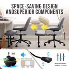 Sillón ergonómico con patas cruzadas, soporte lumbar alto, altura ajustable, giro de 360°, asiento cruzado, ruedas, para meditación, yoga, TDAH