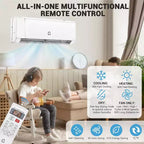 9000 BTU Mini Split AC & Heater - 20 SEER2 Ductless Inverter System, Self-Cleaning, WiFi/Alexa/Remote, Installation Kit, Cools 450 Sq.Ft, US Standard