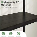 Costway Estantes de Almacenamiento de Plástico Resistente de 1 o 2 Piezas y de 3/4/5 Niveles, Estantería Organizadora Multiusos para Despensa, Negro