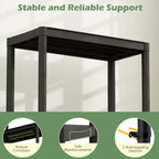 Costway Estantes de Almacenamiento de Plástico Resistente de 1 o 2 Piezas y de 3/4/5 Niveles, Estantería Organizadora Multiusos para Despensa, Negro