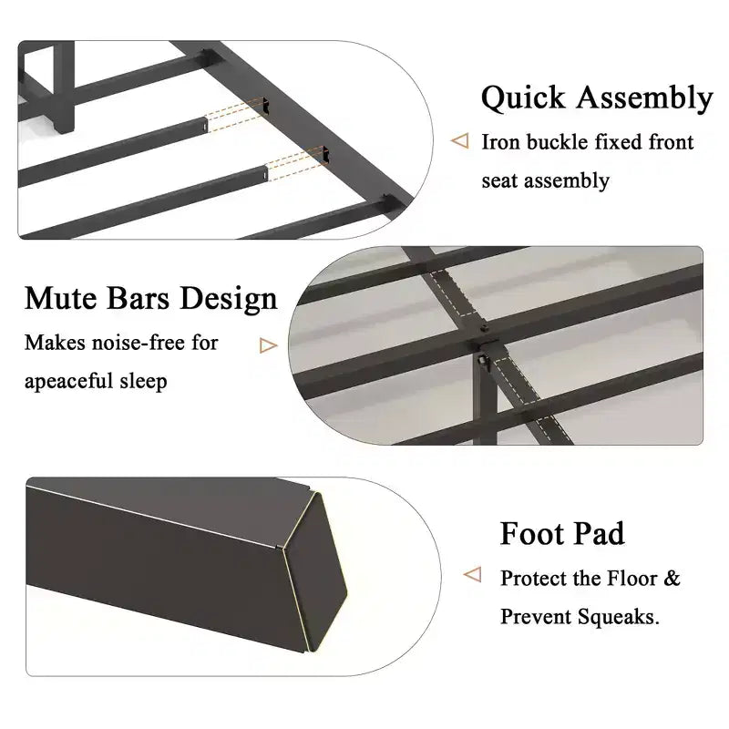 Cama de plataforma matrimonial/Queen/King con cabecero tapizado, estructura de cama de plataforma de madera con almacenamiento y 2 USB, amplio almacenamiento debajo de la cama, marrón