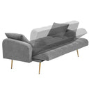 GDFStudio Smin sofá cama tapizado moderno de 69 cm de madera Teddy con respaldo ajustable