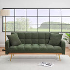 GDFStudio Smin sofá cama tapizado moderno de 69 cm de madera Teddy con respaldo ajustable