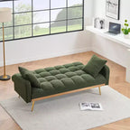 GDFStudio Smin sofá cama tapizado moderno de 69 cm de madera Teddy con respaldo ajustable