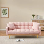 GDFStudio Smin sofá cama tapizado moderno de 69 cm de madera Teddy con respaldo ajustable