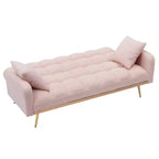 GDFStudio Smin sofá cama tapizado moderno de 69 cm de madera Teddy con respaldo ajustable