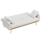 GDFStudio Smin sofá cama tapizado moderno de 69 cm de madera Teddy con respaldo ajustable