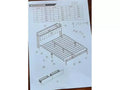 Platform Bed Frame with 2 Storage Drawers  Upholstered Headboard  Built-In Charging Station  Sturdy Metal Slats, No Box Seasonal Needed
