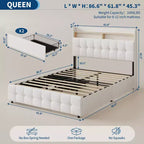 Base de Cama Tapizada Matrimonial con Cabecera y 2 Cajones de Almacenamiento