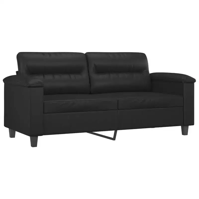 vidaXL Juego de sofás Piel sintética, metal, textileno, madera contrachapada