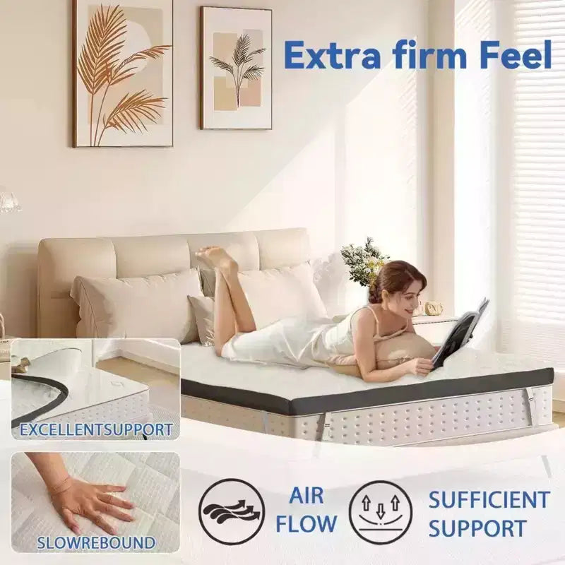 Dyonery Cubrecolchón Firme para Alivio de Presión, Tamaño Twin, Espuma Viscoelástica de Gel Refrigerante de Alta Densidad de 3 Pulgadas con Funda Removible, Certificación CertiPUR-US