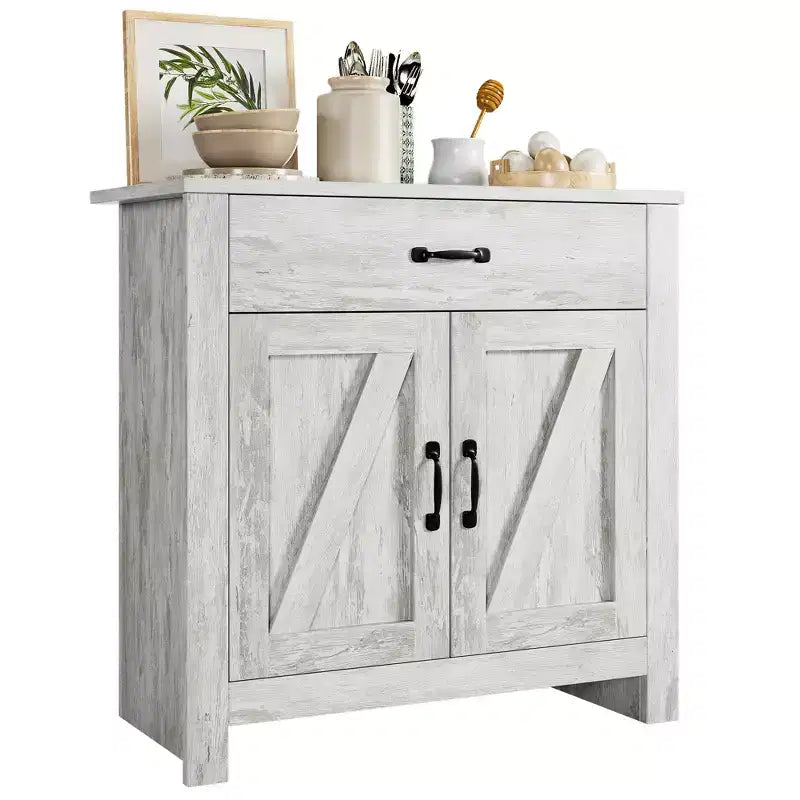 Aparador, Armario de Almacenamiento de Cocina con Cajones, Puerta, Estantes Ajustables, Aparador Moderno de Gran Capacidad para Sala de Estar, Cocina, Hogar