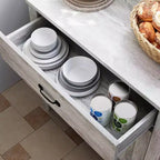 Aparador, Armario de Almacenamiento de Cocina con Cajones, Puerta, Estantes Ajustables, Aparador Moderno de Gran Capacidad para Sala de Estar, Cocina, Hogar